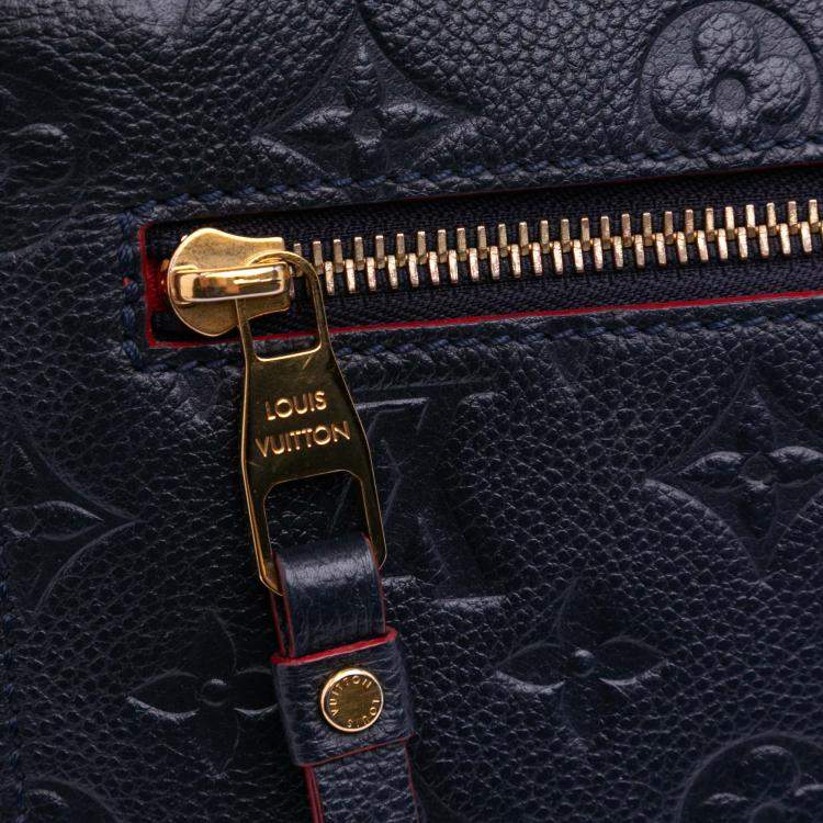 Pre Owned Louis Vuitton Navy Blue Monogram Empreinte Pochette Metis