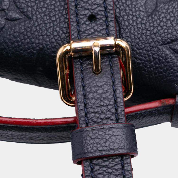 Pre Owned Louis Vuitton Navy Blue Monogram Empreinte Pochette Metis