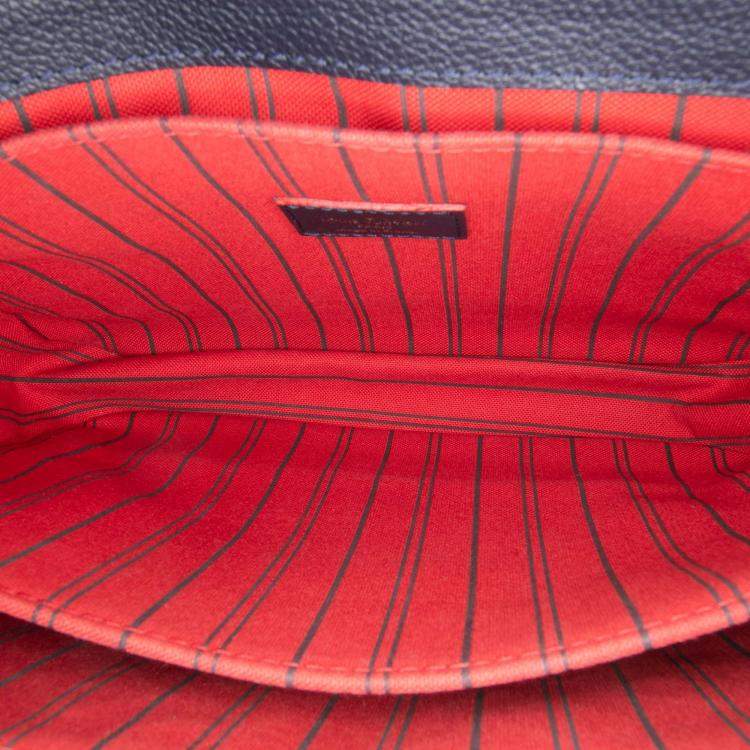 Pre Owned Louis Vuitton Navy Blue Monogram Empreinte Pochette Metis