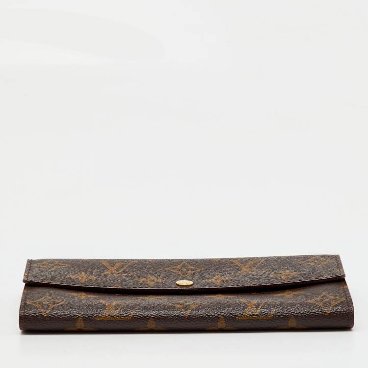 Pre Owned Louis Vuitton Monogram Canvas Sarah Long Wallet