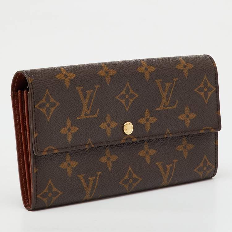 Pre Owned Louis Vuitton Monogram Canvas Sarah Long Wallet