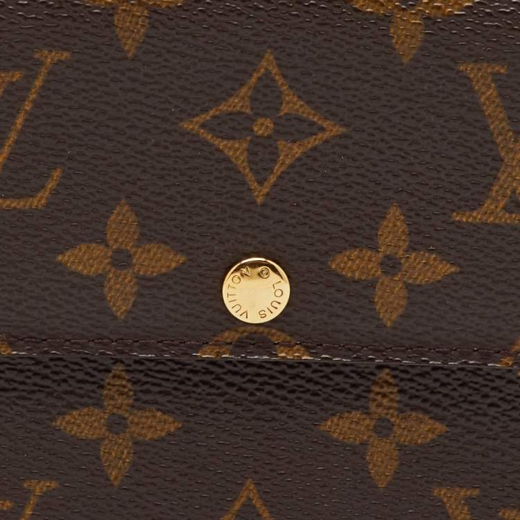 Pre Owned Louis Vuitton Monogram Canvas Sarah Long Wallet