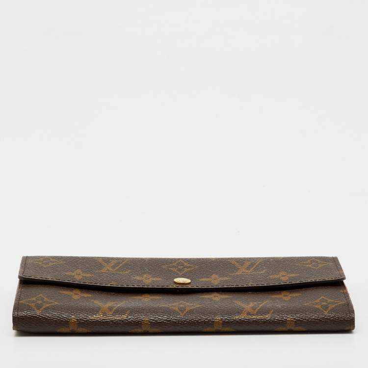 Pre Owned Louis Vuitton Monogram Canvas Sarah Long Wallet