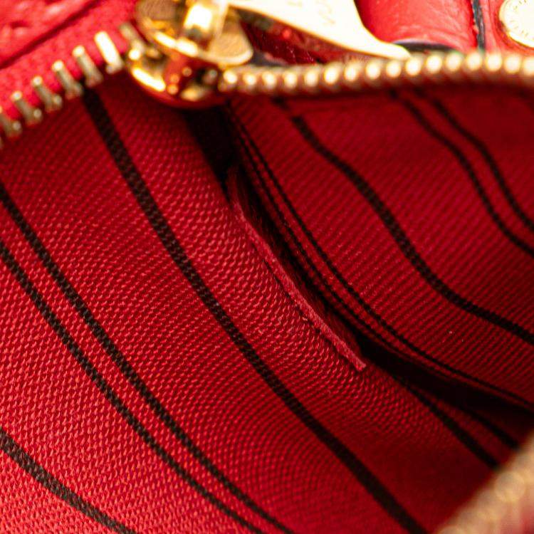 Pre Owned Louis Vuitton Red Monogram Empreinte Pochette Metis