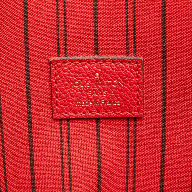 Pre Owned Louis Vuitton Red Monogram Empreinte Pochette Metis