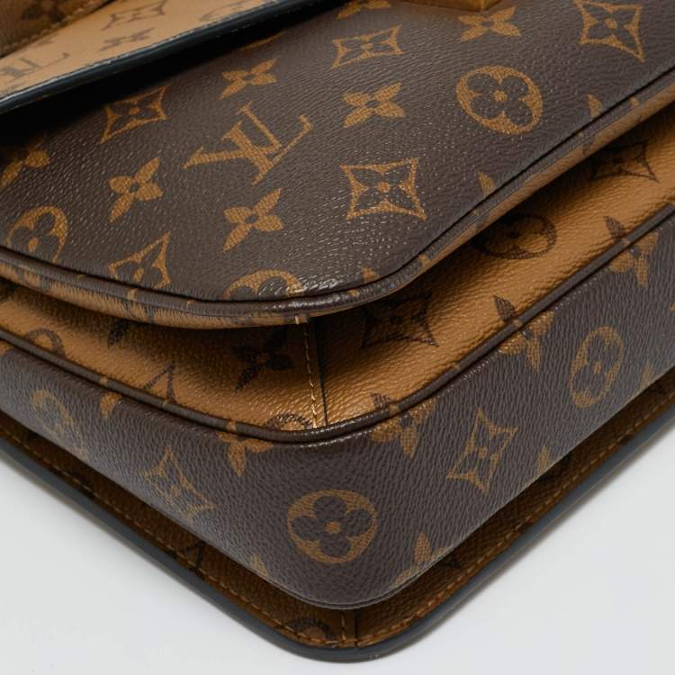 Pre Owned Louis Vuitton Monogram Reverse Canvas Pochette Metis Bag