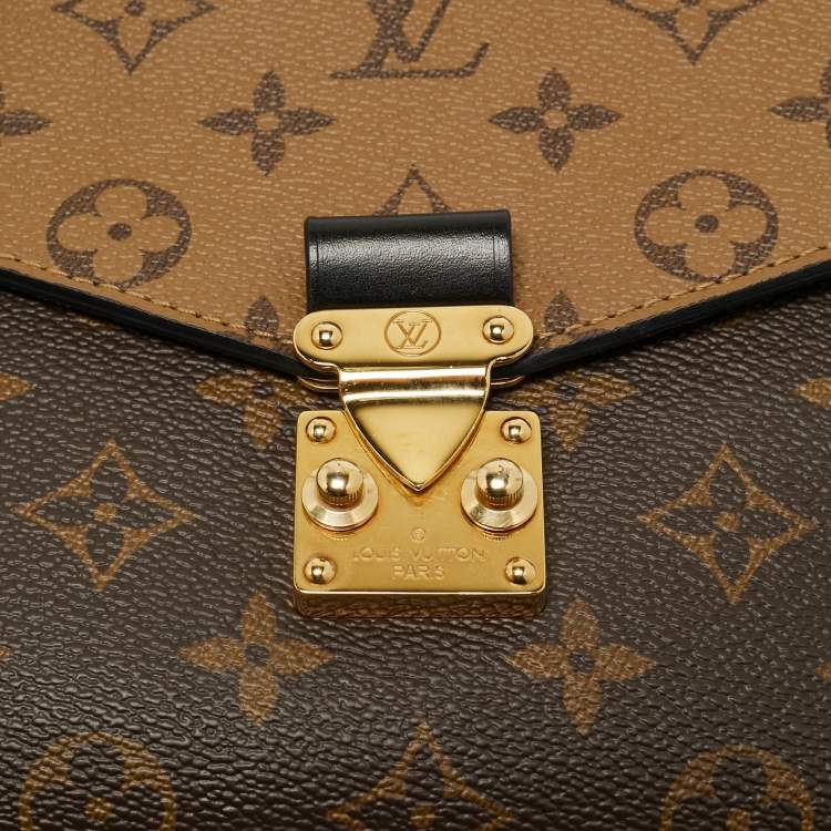 Pre Owned Louis Vuitton Monogram Reverse Canvas Pochette Metis Bag