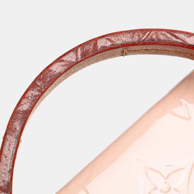 Pre Owned Louis Vuitton Pink Monogram Vernis Bleecker Box Vanity Bag