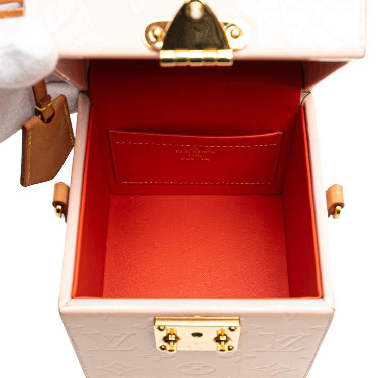Pre Owned Louis Vuitton Pink Monogram Vernis Bleecker Box Vanity Bag