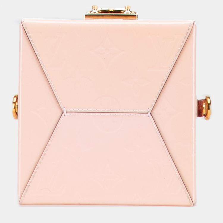 Pre Owned Louis Vuitton Pink Monogram Vernis Bleecker Box Vanity Bag