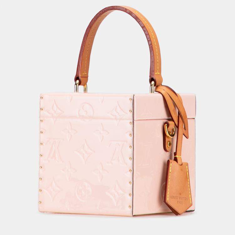 Pre Owned Louis Vuitton Pink Monogram Vernis Bleecker Box Vanity Bag