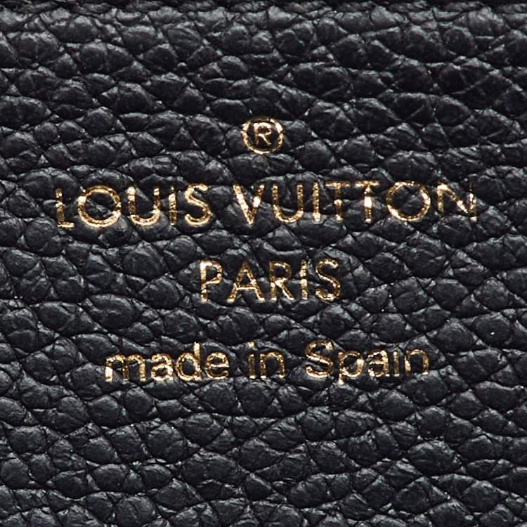 Pre Owned Louis Vuitton Black Monogram Empreinte Leather Zippy Wallet