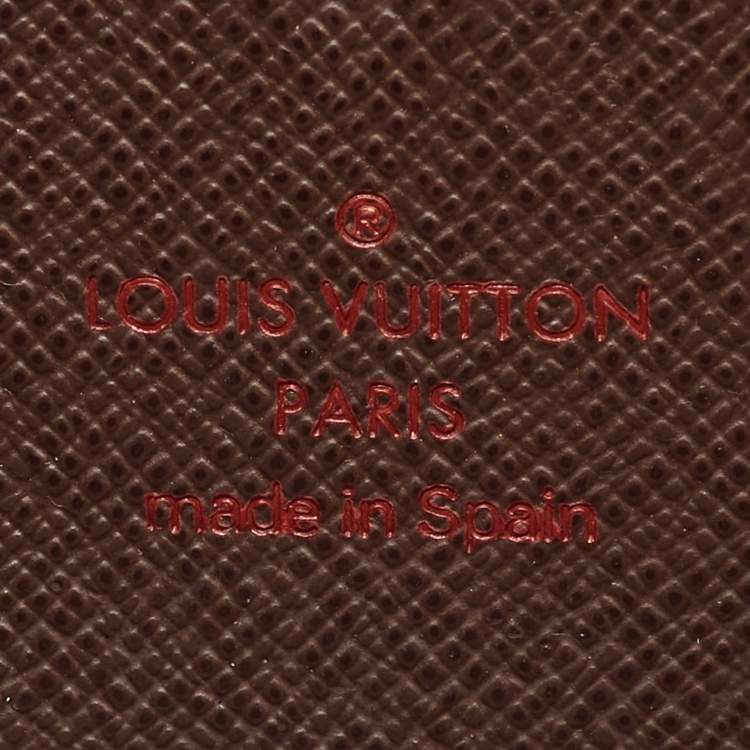 Pre Owned Louis Vuitton Damier Ebene Canvas Zippy Wallet