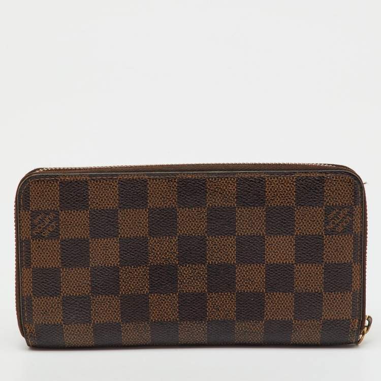 Pre Owned Louis Vuitton Damier Ebene Canvas Zippy Wallet