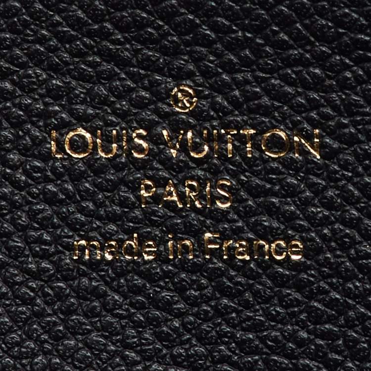 Pre Owned Louis Vuitton Black Monogram Empreinte Leather Zippy Wallet