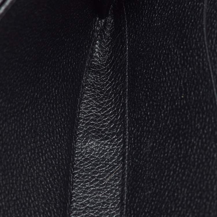 Pre Owned Louis Vuitton Black Monogram Empreinte Leather Zippy Wallet
