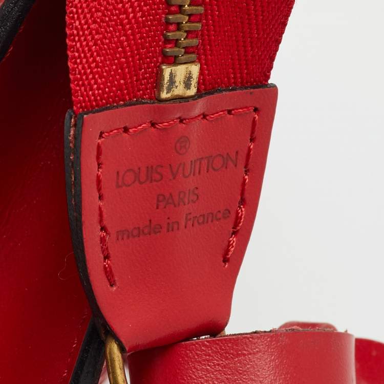 Pre Owned Louis Vuitton Castilian Red Epi Leather Pochette Accessoires Bag