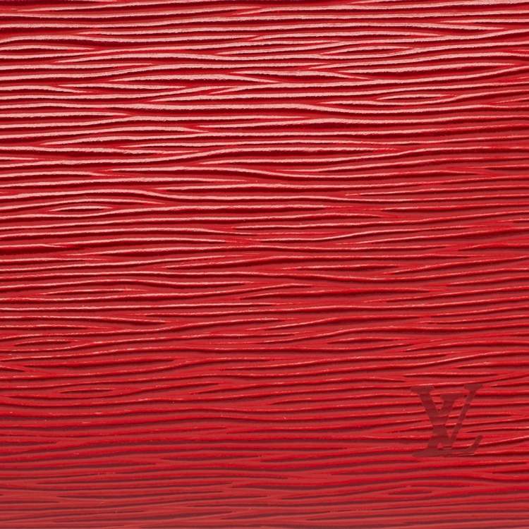 Pre Owned Louis Vuitton Castilian Red Epi Leather Pochette Accessoires Bag