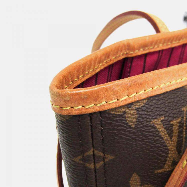Pre Owned Louis Vuitton Neverfull PM Brown Monogram Coated Canvas Tote Bag
