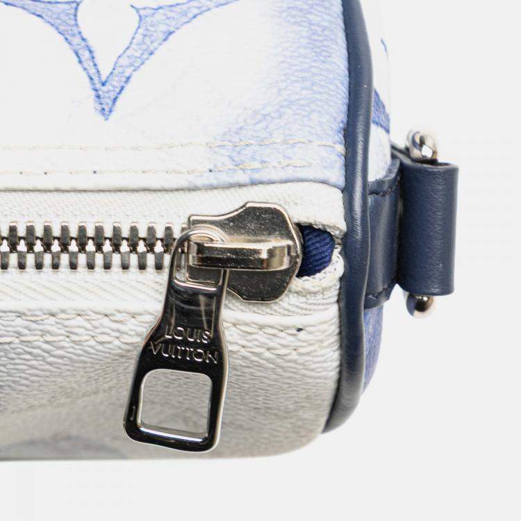 Pre Owned Louis Vuitton White Monogram Watercolor Keepall Bandouliere XS