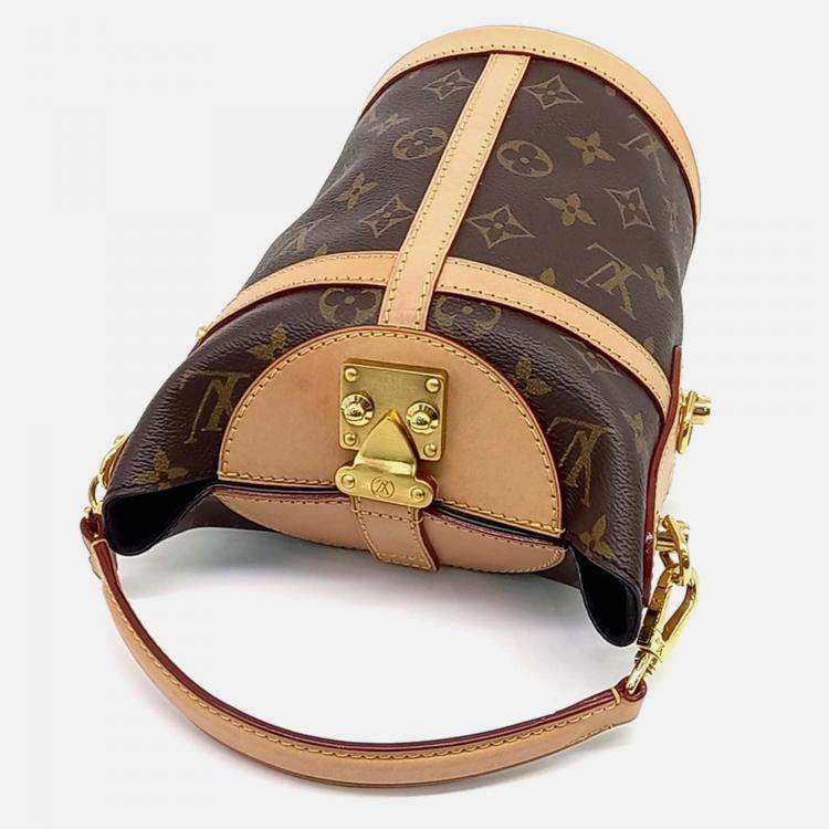 Pre Owned Louis Vuitton Brown Coated Canvas Monogram Duffel Bag