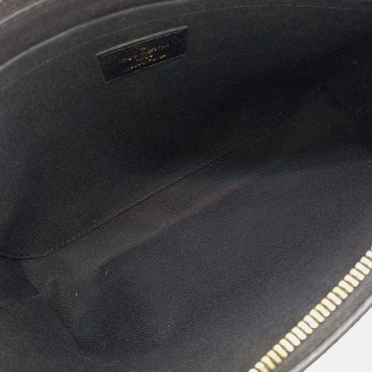 Pre Owned Louis Vuitton Black Leather Empreinte Daily Clutch