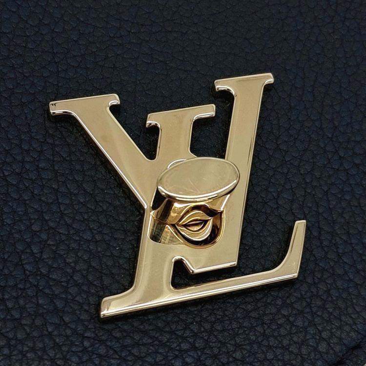 Pre Owned Louis Vuitton Black Cream Leather My Lock Me BB