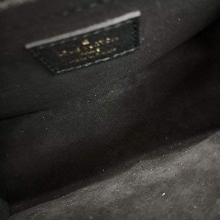 Pre Owned Louis Vuitton Black Cream Leather My Lock Me BB