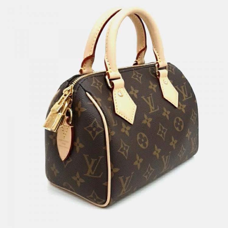 Pre Owned Louis Vuitton Brown PVC Monogram Bandouliere Speedy 20