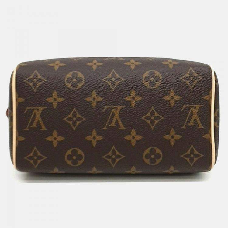 Pre Owned Louis Vuitton Brown PVC Monogram Bandouliere Speedy 20