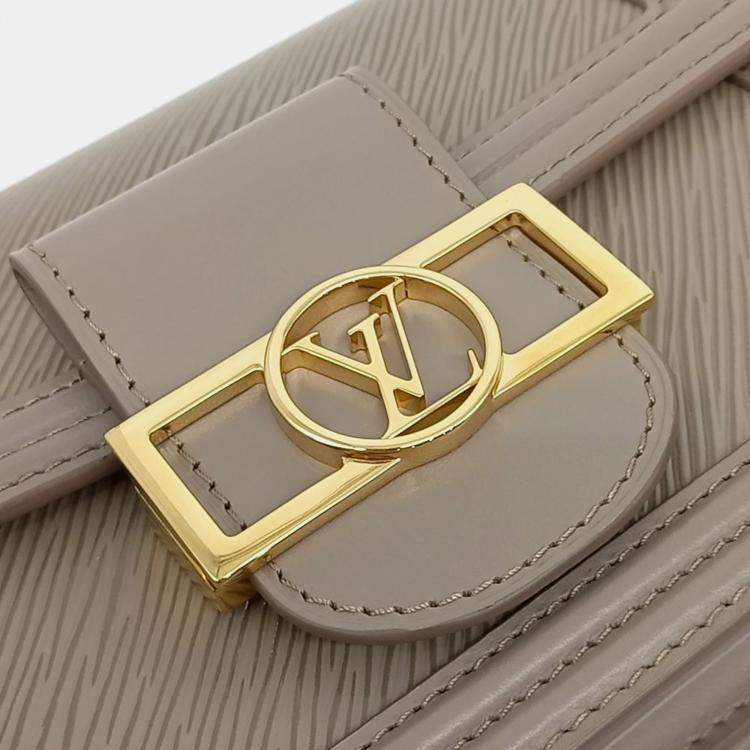 Pre Owned Louis Vuitton Beige Grey Epi Leather Louis Vuitton Beige Grey Leather Epi Mini Dauphine