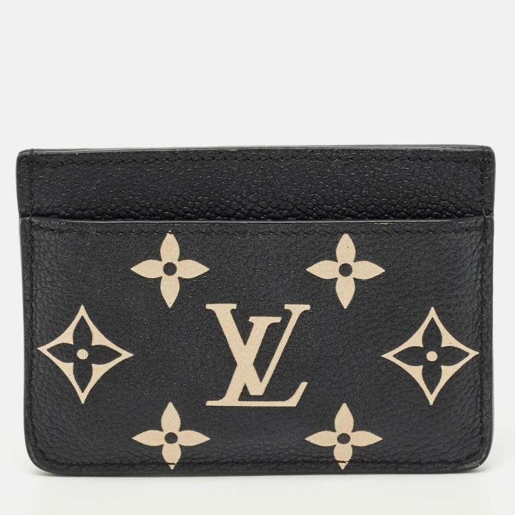 Pre Owned Louis Vuitton Bicolour Monogram Empreinte Leather Card Holder
