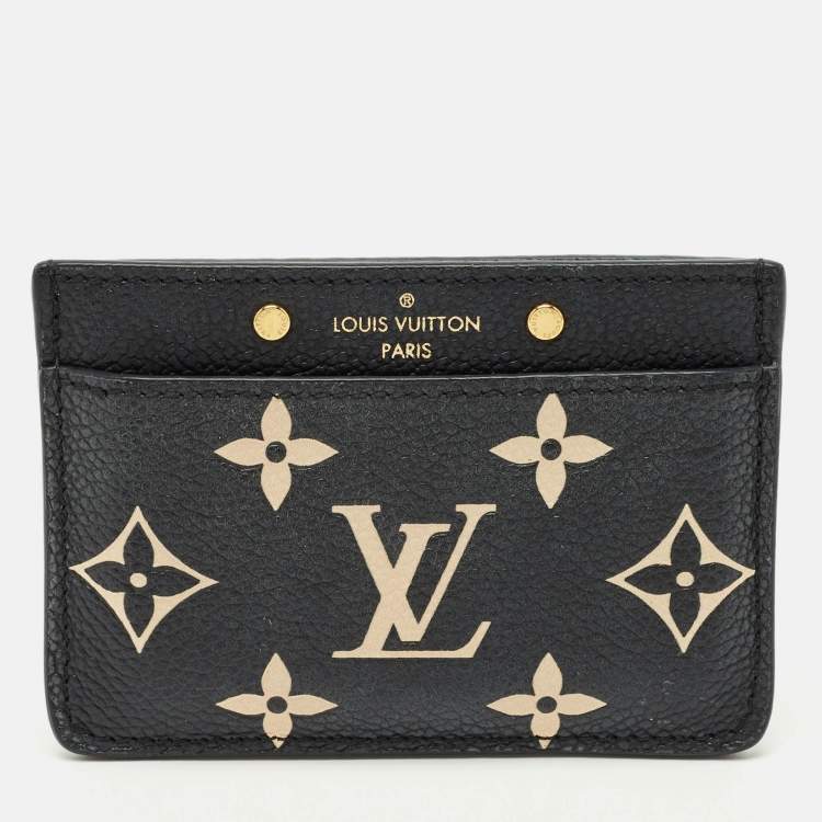 Pre Owned Louis Vuitton Bicolour Monogram Empreinte Leather Card Holder