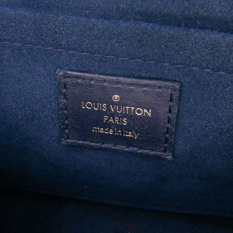 Pre Owned Louis Vuitton Blue Limited Edition Denim Patches New Wave Chain MM
