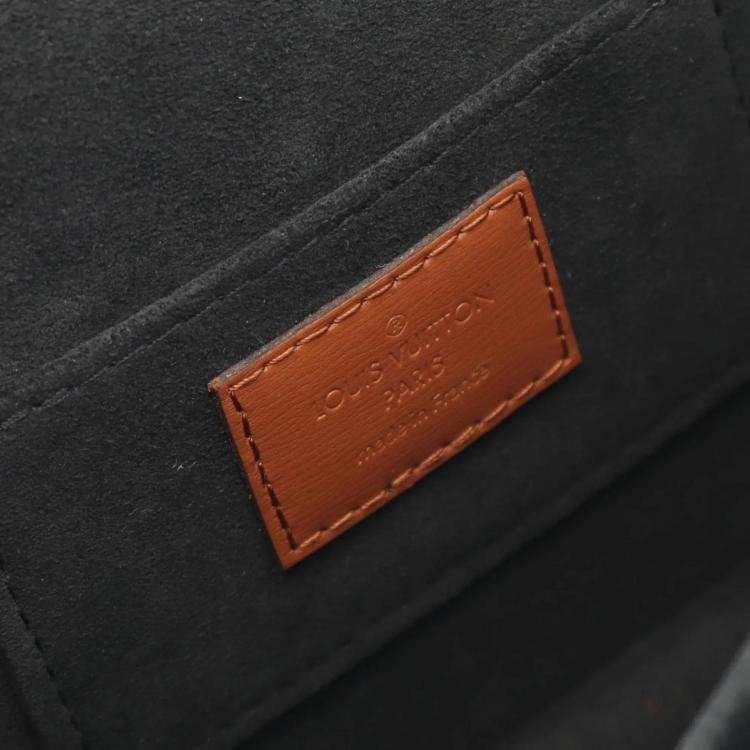 Pre Owned Louis Vuitton Dauphine Mini Monogram Reverse Brown Coated Canvas Leather Shoulder Bag