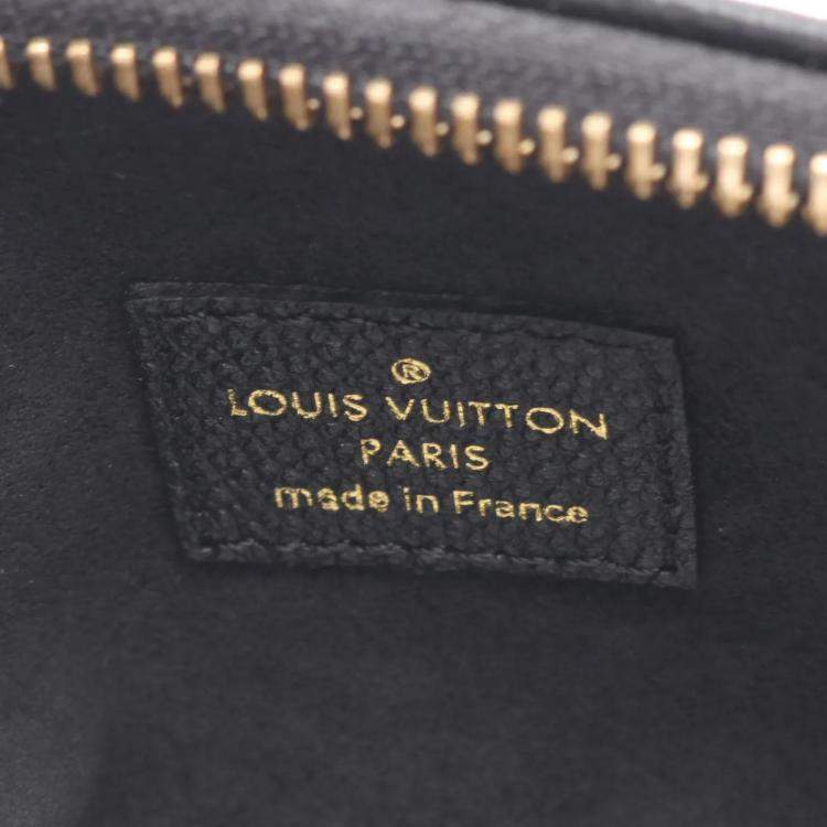 Pre Owned Louis Vuitton Nanospeedy Black Monogram Empreinte Leather Handbag