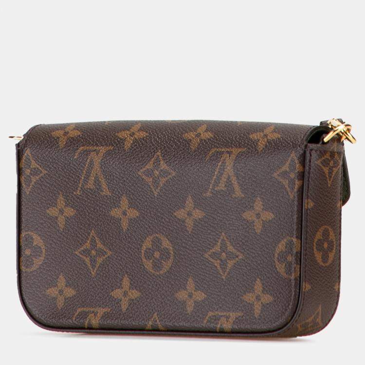 Pre Owned Louis Vuitton Brown Monogram Felicie Strap And Go