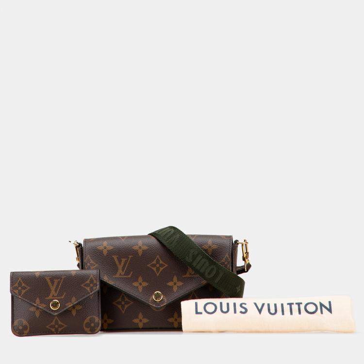 Pre Owned Louis Vuitton Brown Monogram Felicie Strap And Go