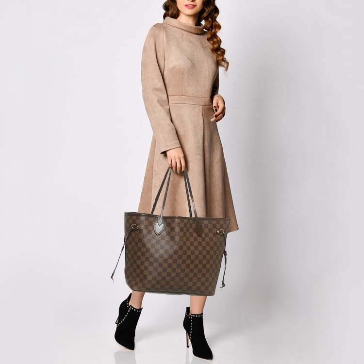 Pre Owned Louis Vuitton Damier Ebene Canvas Neverfull MM Bag