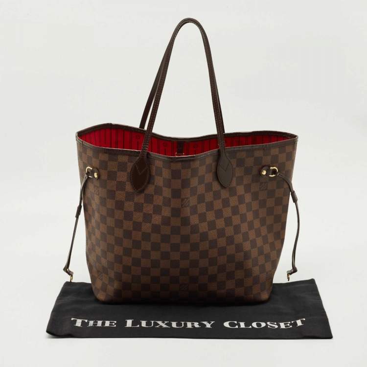 Pre Owned Louis Vuitton Damier Ebene Canvas Neverfull MM Bag