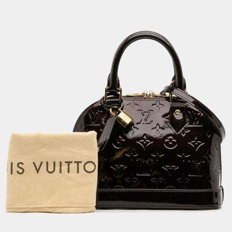 Pre Owned Louis Vuitton Purple Monogram Vernis Alma BB