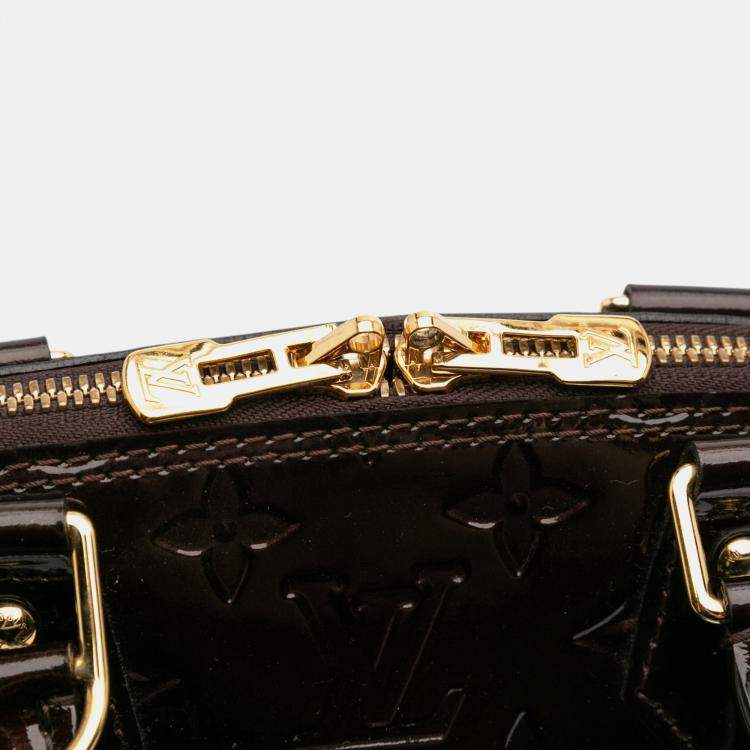Pre Owned Louis Vuitton Purple Monogram Vernis Alma BB