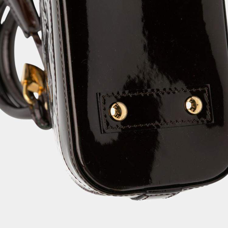 Pre Owned Louis Vuitton Purple Monogram Vernis Alma BB