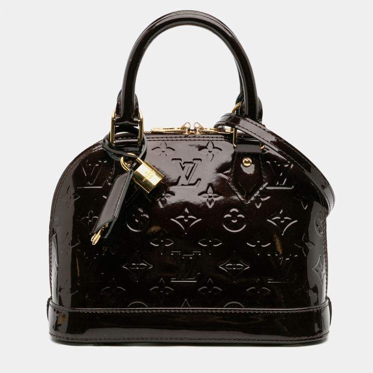Pre Owned Louis Vuitton Purple Monogram Vernis Alma BB