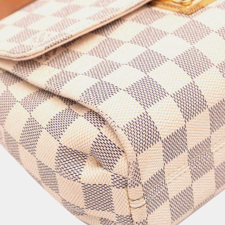 Pre Owned Louis Vuitton White Damier Azur Croisette