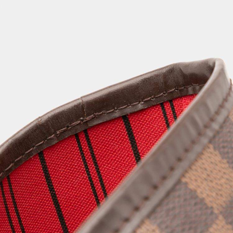 Pre Owned Louis Vuitton Brown Damier Ebene Neverfull MM