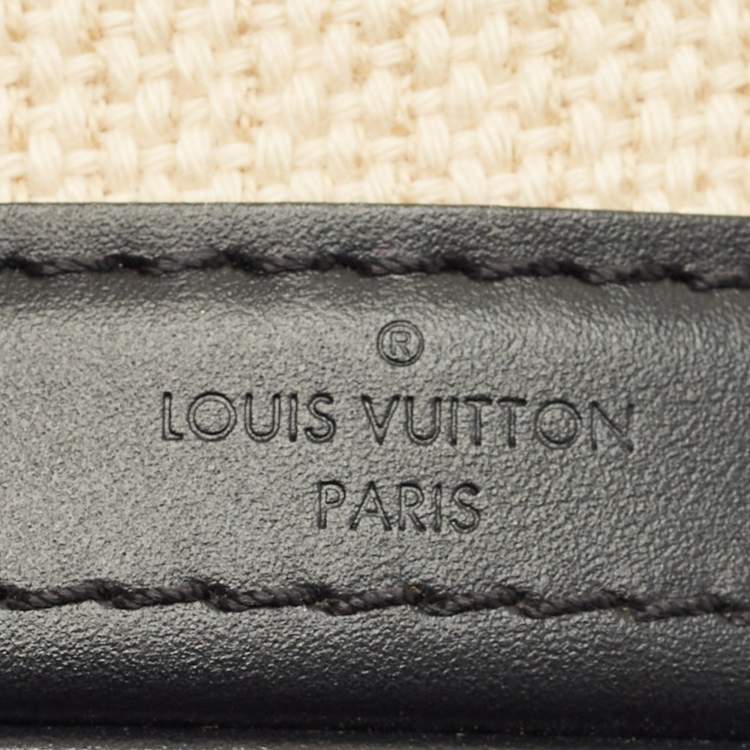 Pre Owned Louis Vuitton Beige/Black Monogram Canvas and Leather Nano Bucket Bag
