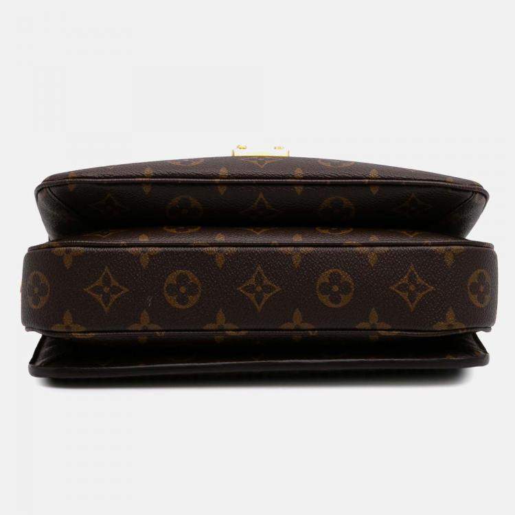 Pre Owned Louis Vuitton Brown Monogram Pochette Metis