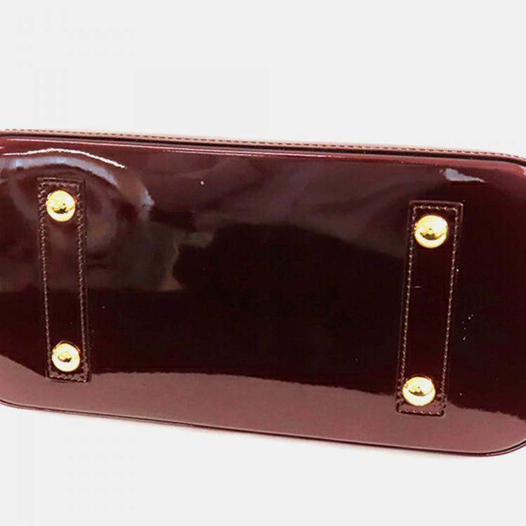 Pre Owned Louis Vuitton Purple Monogram Vernis Alma PM