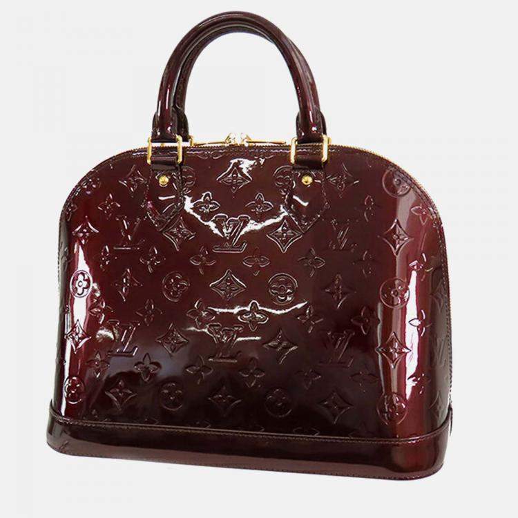 Pre Owned Louis Vuitton Purple Monogram Vernis Alma PM